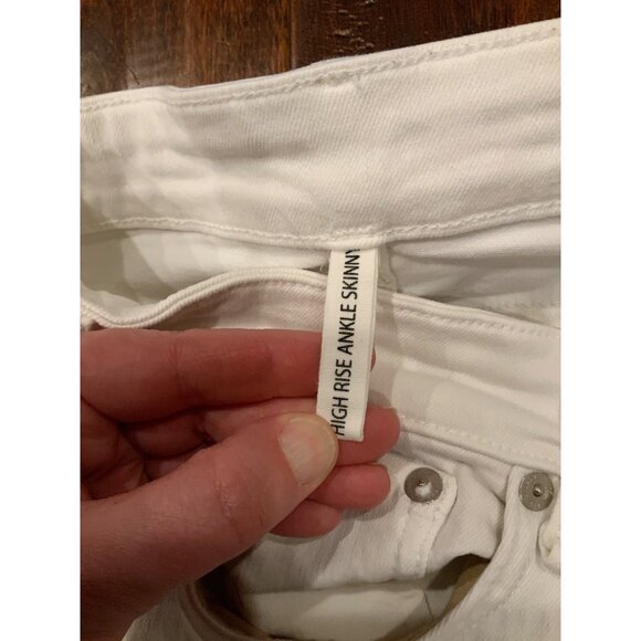 rag & bone White High Rise Skinny Ankle Denim Jeans, Size 28 - Picture 5 of 10